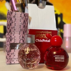 Mini perfumes jimmy choo and moschino